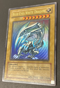 2002 Yugioh Yu-Gi-Oh Card Blue Eyes White Dragon SDK-001 ULTRA RARE LP - Image 5