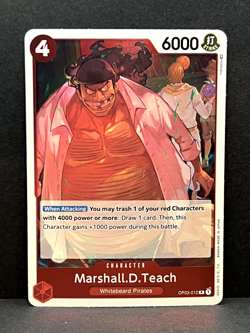 Marshall D. Teach R OP03-012 One Piece Card Game TCG CCG English - NM - Image 1
