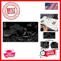 Card Playmat 70 x 40 cm Kanagawa Surfing Game Mats Tabletop Magic for MTG Car... - Image 1