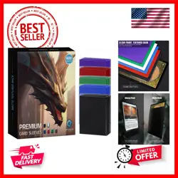 600CT MTG Card Sleeves, Clear Front Textured Back Card Sleeves Deck Card Prot... - Image 1