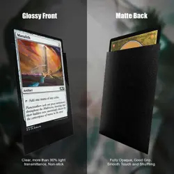 600CT MTG Card Sleeves, Clear Front Textured Back Card Sleeves Deck Card Prot... - Image 4