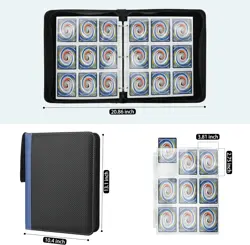 9 Pockets with Sleeves Card Organizer, 900 Double Sided Pocket PU Card Collec... - Image 4