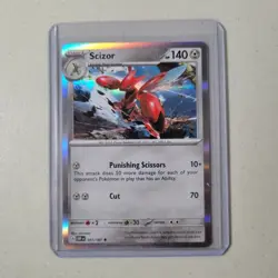 Pokemon Card Scizor 141/197 Holo Rare Scarlet & Violet Obsidian Flames 2023 NM/M - Image 1