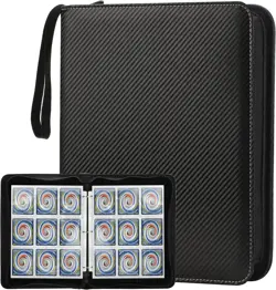 Trading Card Binder with Sleeves 9 Pocket Card Binder Premium 720 Double Side... - Image 2