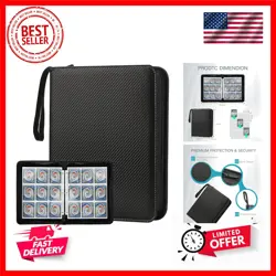 Trading Card Binder with Sleeves 9 Pocket Card Binder Premium 720 Double Side... - Image 1