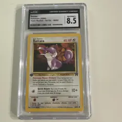 CGC 8.5 MINT Rattata Team Rocket 1st Edition 66/82 Pokemon Card - Image 1