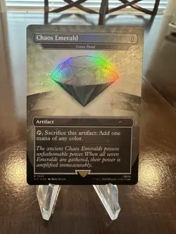 MTG Magic Secret Lair White Chaos Emerald Foil Lotus Petal Sonic 7037 - Image 1