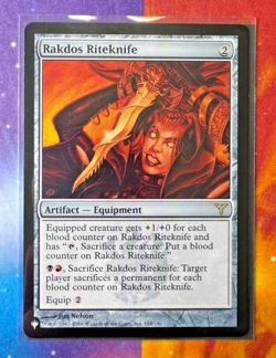 Rakdos Riteknife MTG Dissension Rare Equipment Nexum Cards and more! - Image 1