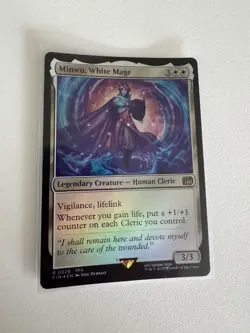 MTG Magic The Gathering Minwu, White Mage Foil FIN Rare Final Fantasy Commander - Image 1