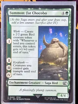 Summon: Fat Chocobo - Reg - MTG - Final Fantasy - FIN - 0202 - COMMON ~ NM - Image 2