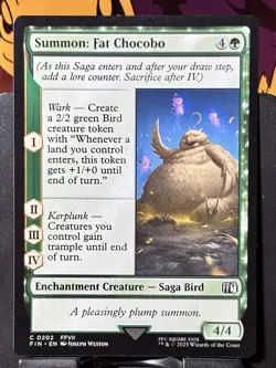 Summon: Fat Chocobo - Reg - MTG - Final Fantasy - FIN - 0202 - COMMON ~ NM - Image 3