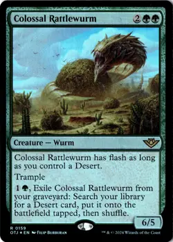 Colossal Rattlewurm Foil Outlaws of Thunder Junction 159 NM MTG - Image 1