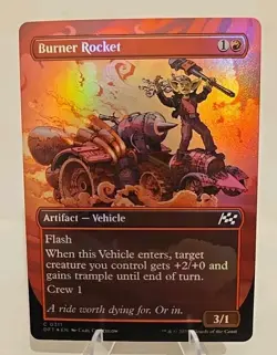 Burner Rocket (Borderless) MTG Aetherdrift Foil - Image 1