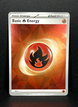 Basic Fire Energy SVE 010 Prismatic Evolutions Reverse Holo Pokemon TCG - NM - Image 1