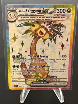 Alolan Exeggutor ex 225/191 Surging Sparks Ultra Rare Full Art Pokemon TCG NM/M - Image 1