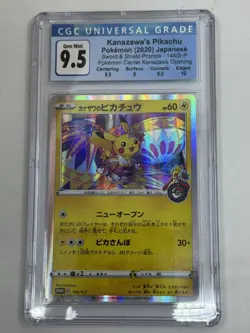 CGC 9.5 Gem Mint Pokemon Center Kanazawa's Pikachu 144/S-P Jap Promo Stamped - Image 1