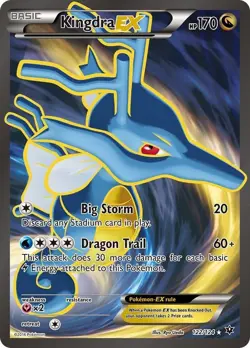 Kingdra-EX - 122/124 - Ultra Rare English Pokemon XY Fates Collide - NM/VLP - Image 1