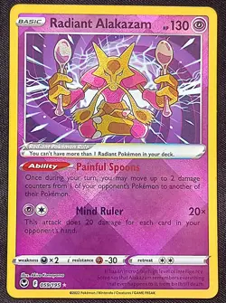 Pokemon Radiant Alakazam #59 Pokemon Silver Tempest - Near Mint - Image 1