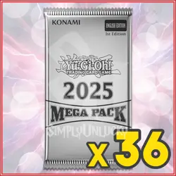 YuGiOh Mega Pack 2025 36x Booster Packs from Sealed Products Ships 9/5 - Image 1