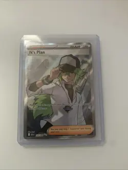 N's Plan 163/086 Full Art Black Bolt EN Pokemon Card Near Mint Trainer Silver ⭐ - Image 1