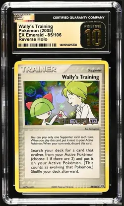 Wally's Training EX Emerald Reverse Holo #85 Pokemon Card CGC 10 PRISTINE - Image 1