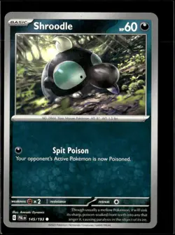 Pokemon Shroodle 145/193 Paldea Evolved Non Holo Common 4 Card Lot LP - Image 1