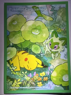 Japanese Pokemon Center Individual Card Sleeve Pikachu & Sprigatito X1 (J5) - Image 1