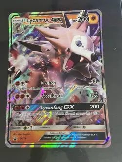 Jumbo Lycanroc GX SM14 Black Star Promo Card - Image 1