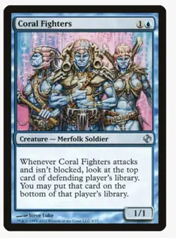 Coral Fighters #4 DDI Magic Card With Protective Sleeve - Image 1