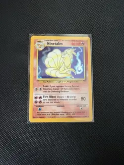 Pokemon TCG Ninetales Base Set Holo Unlimited Rare Card 12/102 - Image 1