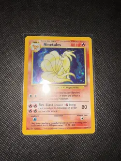 Pokemon TCG Ninetales Base Set Holo Unlimited Rare Card 12/102 - Image 2