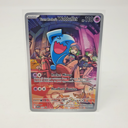 Team Rockets Wobbuffet Black Star Promo SVP203 Pokemon Card Destined Rivals S&V - Image 1