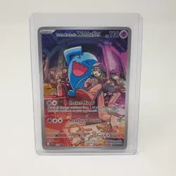 Team Rockets Wobbuffet Black Star Promo SVP203 Pokemon Card Destined Rivals S&V - Image 3