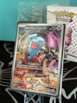 Team Rockets Wobbuffet Black Star Promo SVP203 Pokemon Card Destined Rivals S&V - Image 2
