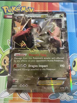 Pokemon TCG Tyrantrum EX Holo Card XY70 Ultra Rare Black Star Promo Jumbo Card - Image 1
