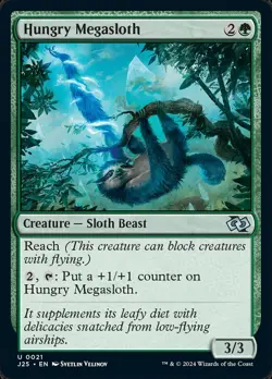 (x4) Hungry Megasloth 0021 Play Set Uncommon Foundations Jumpstart MTG NM - Image 1