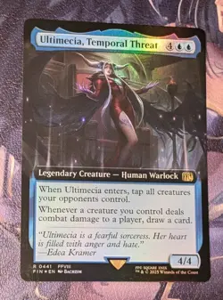 MTG *FOIL EXTENDED ART* Final Fantasy Rare ULTIMECIA, TEMPORAL THREAT NM - Image 1