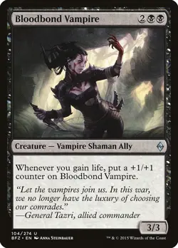Bloodbond 104 BFZ Vampire Anna Steinbauer Shaman Ally Counter Black MTG 2015 EN - Image 1