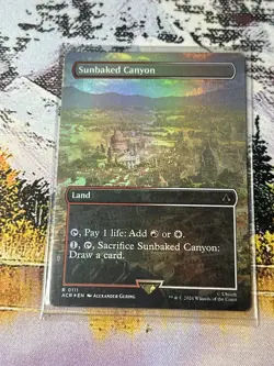 MTG Assassin's Creed Sunbaked Canyon x1 Foil Borderless Rare Land NM/M - Image 1