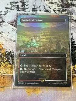 MTG Assassin's Creed Sunbaked Canyon x1 Foil Borderless Rare Land NM/M - Image 2