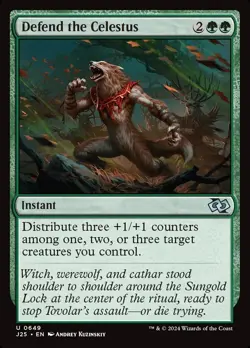 (x4) Defend the Celestus 0649 Play Set Uncommon Foundations Jumpstart MTG NM - Image 1