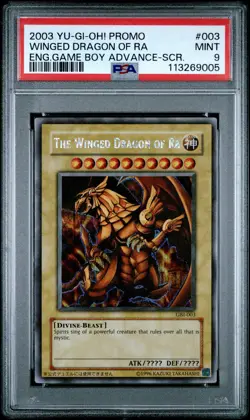 The Winged Dragon of Ra Secret Rare 2003 YuGiOh! Card GBI-003 PSA 9 - Image 1