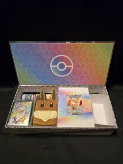 Pokemon Prismatic Evolutions SPC With Promo, Eevee Deck, Mat, & Sleeves NO PACKS - Image 1