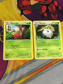 D990 POKEMON TCG DRAGONS EXALTED 2012 WURMPLE 6 SILCOON 7 NM - Image 1