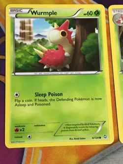 D990 POKEMON TCG DRAGONS EXALTED 2012 WURMPLE 6 SILCOON 7 NM - Image 2