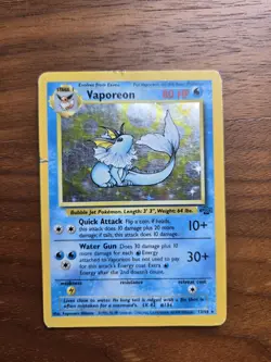 Pokemon Card Vaporeon Holo, Jungle, 12/64, DMG, PRICED TO SELL, FREE SHIPPING - Image 1