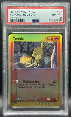 Pokemon TCG PSA 8 Torchic EX Dragon Reverse Holo 77/97 *LOW POP* - Image 1