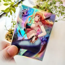 60pcs Trad Card ONE PIECE Nami OPCG Card Sleeve 67X92mm Iridescent Standard Size - Image 4