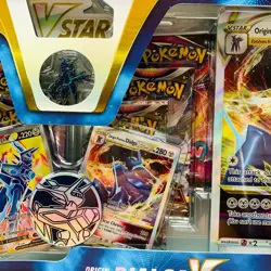 Pokemon Origin Forme Dialga VSTAR Premium Collection SWSH 6 Packs 2 Foil 1 Jumbo - Image 4