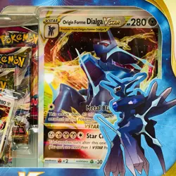 Pokemon Origin Forme Dialga VSTAR Premium Collection SWSH 6 Packs 2 Foil 1 Jumbo - Image 5